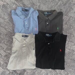 Polo by Ralph Lauren Men's Polo Shirt Collection - Blue, Gray, Black XL Bundle